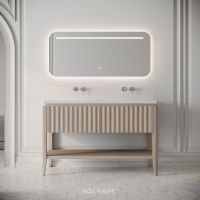 Kensington Vanity Unit & Double Stone Basin 1200mm Natural Oak
