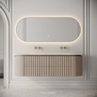 Belgravia II Double Vanity Unit & Stone Basin 1600mm Natural Oak