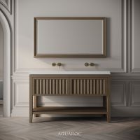 Belvedere Double Vanity Unit & Stone Basin 1200mm Smoked Oak