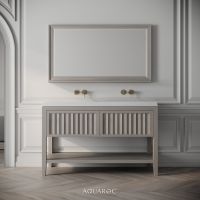 Belvedere Double Vanity Unit & Stone Basin 1200mm Sabbia Grigio Oak