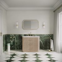 Savoy Vanity Unit & Stone Basin 1000mm Natural Oak