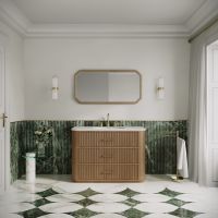 Savoy Vanity Unit & Stone Basin 1200mm Smoked Oak