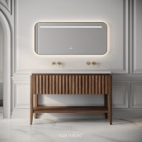 Kensington Double Vanity Unit & Stone Basin 1200mm Walnut