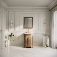 Hardwick Vanity Unit & Stone Basin 600mm Smoked Oak