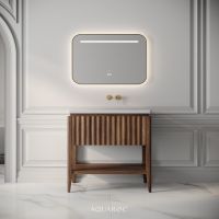 Kensington Vanity Unit & Stone Basin 800mm Walnut