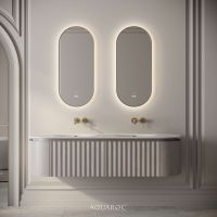 Belgravia Vanity Unit & Double Stone Basin 1600mm Sabbia Grigio Oak
