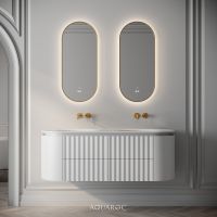 Belgravia II Double Vanity Unit & Stone Basin 1400mm Matte White