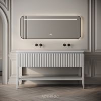 Kensington Double Vanity Unit & Stone Basin 1400mm Warm Grey