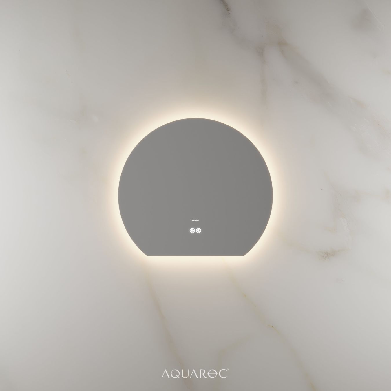 Lumiere Backlit & Demister Moon Mirror 600mm Frameless