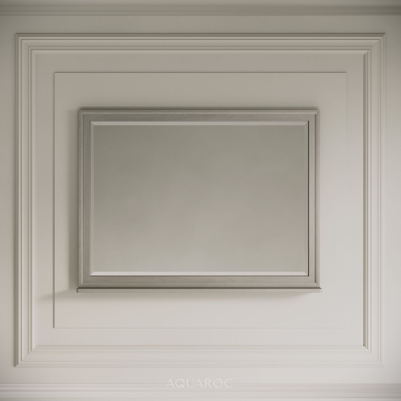 Hardwick Mirror & Integrated Shelf 1000mm Sabbia Grigio Oak