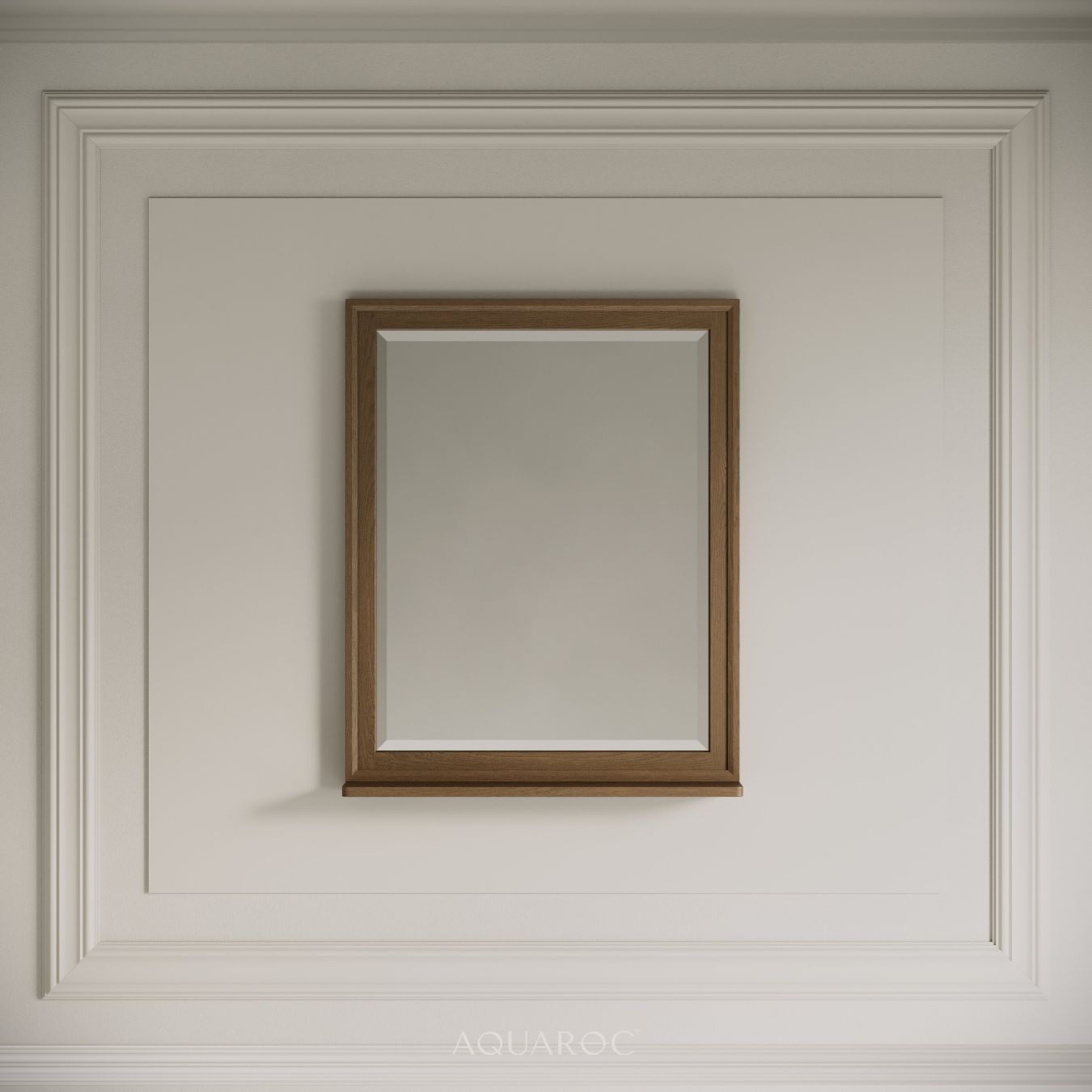 Hardwick Mirror & Integrated Shelf 600mm Smoked Oak