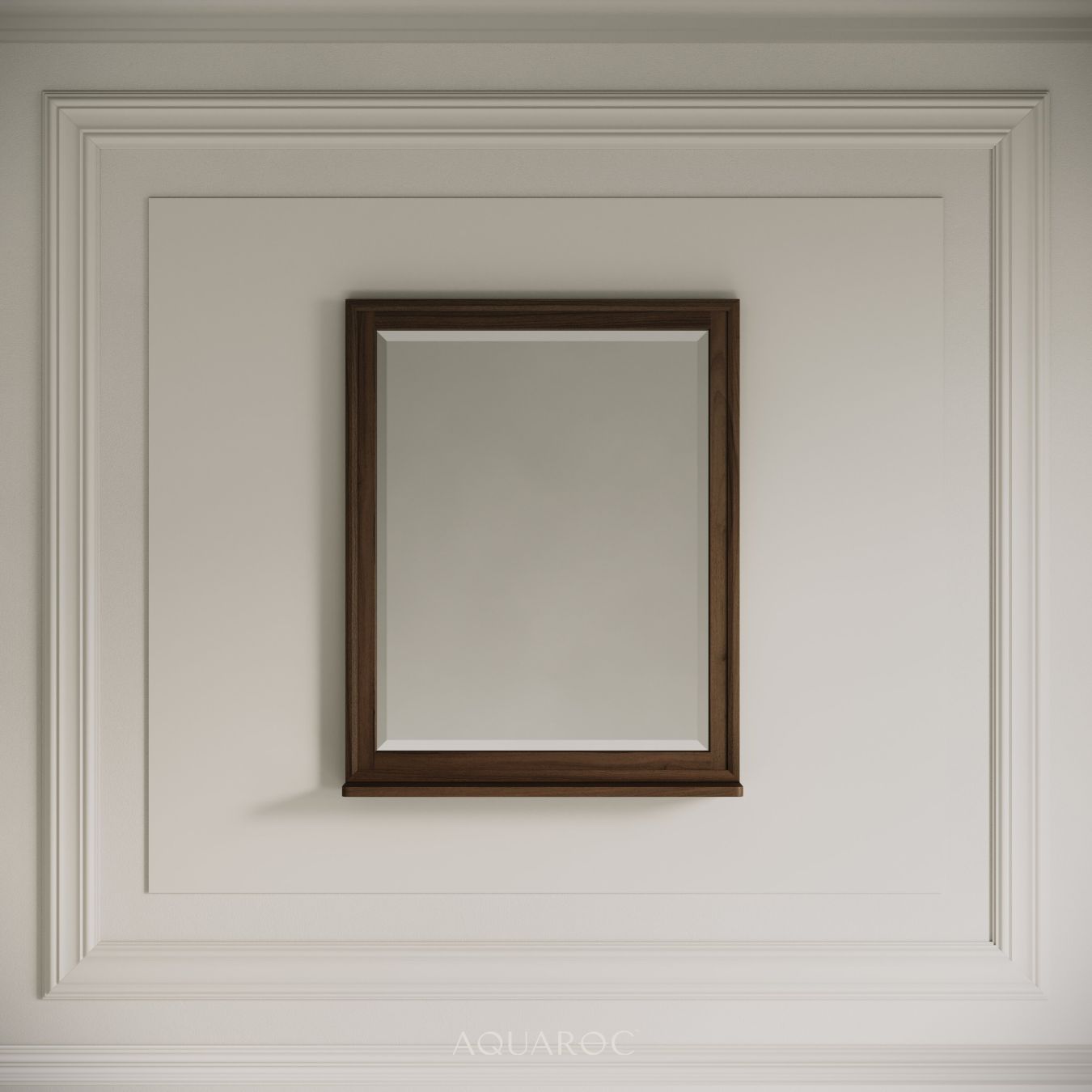 Hardwick Mirror & Integrated Shelf 600mm Walnut
