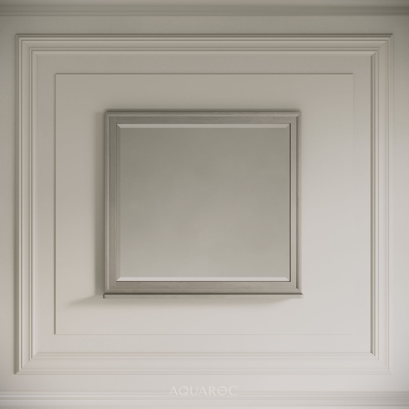Hardwick Mirror & Integrated Shelf 800mm Sabbia Grigio Oak