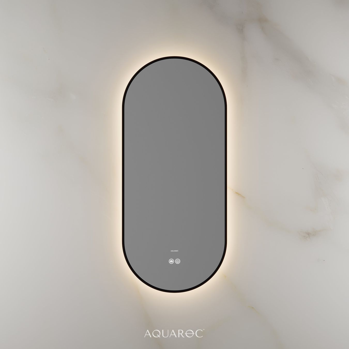 Lumiere Backlit & Demister Mirror 400mm Matte Black