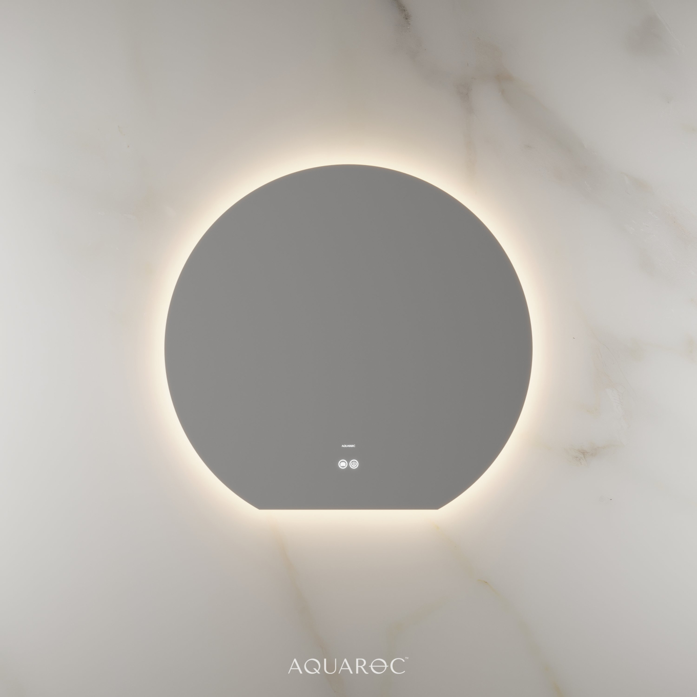 Lumiere Backlit & Demister Moon Mirror 800mm Frameless
