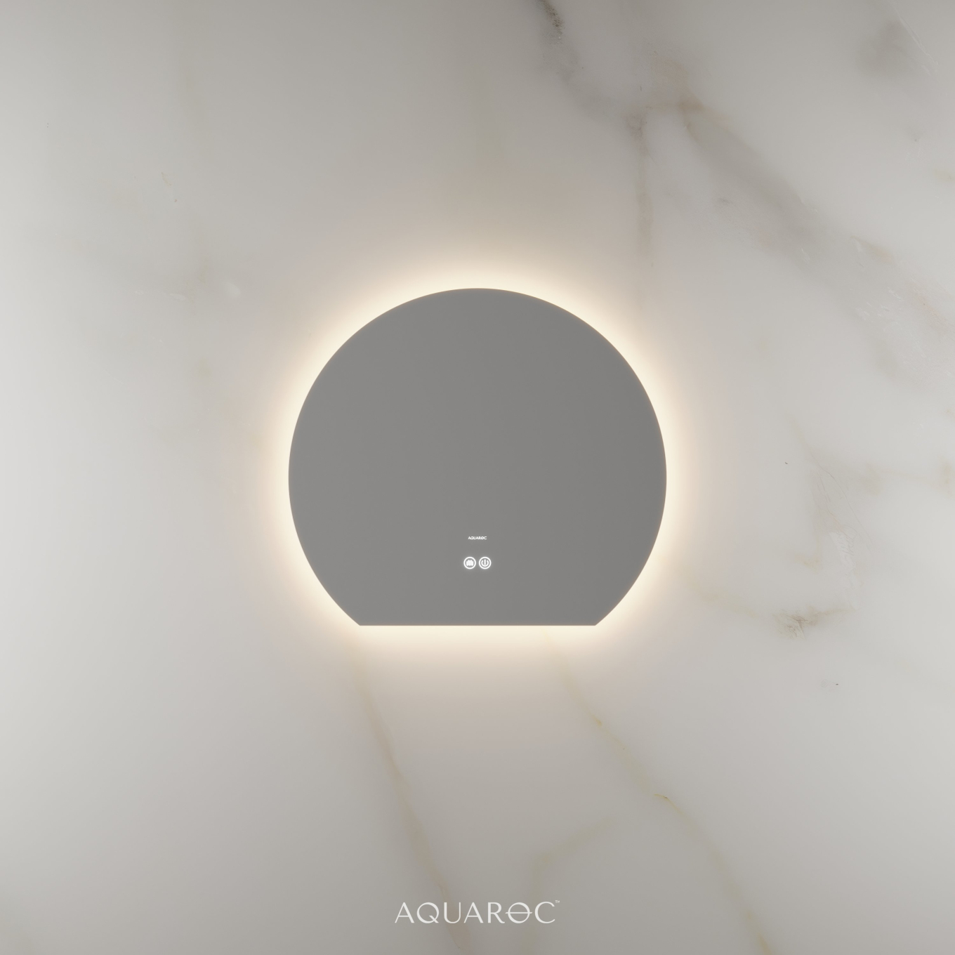 Lumiere Backlit & Demister Moon Mirror 600mm Frameless