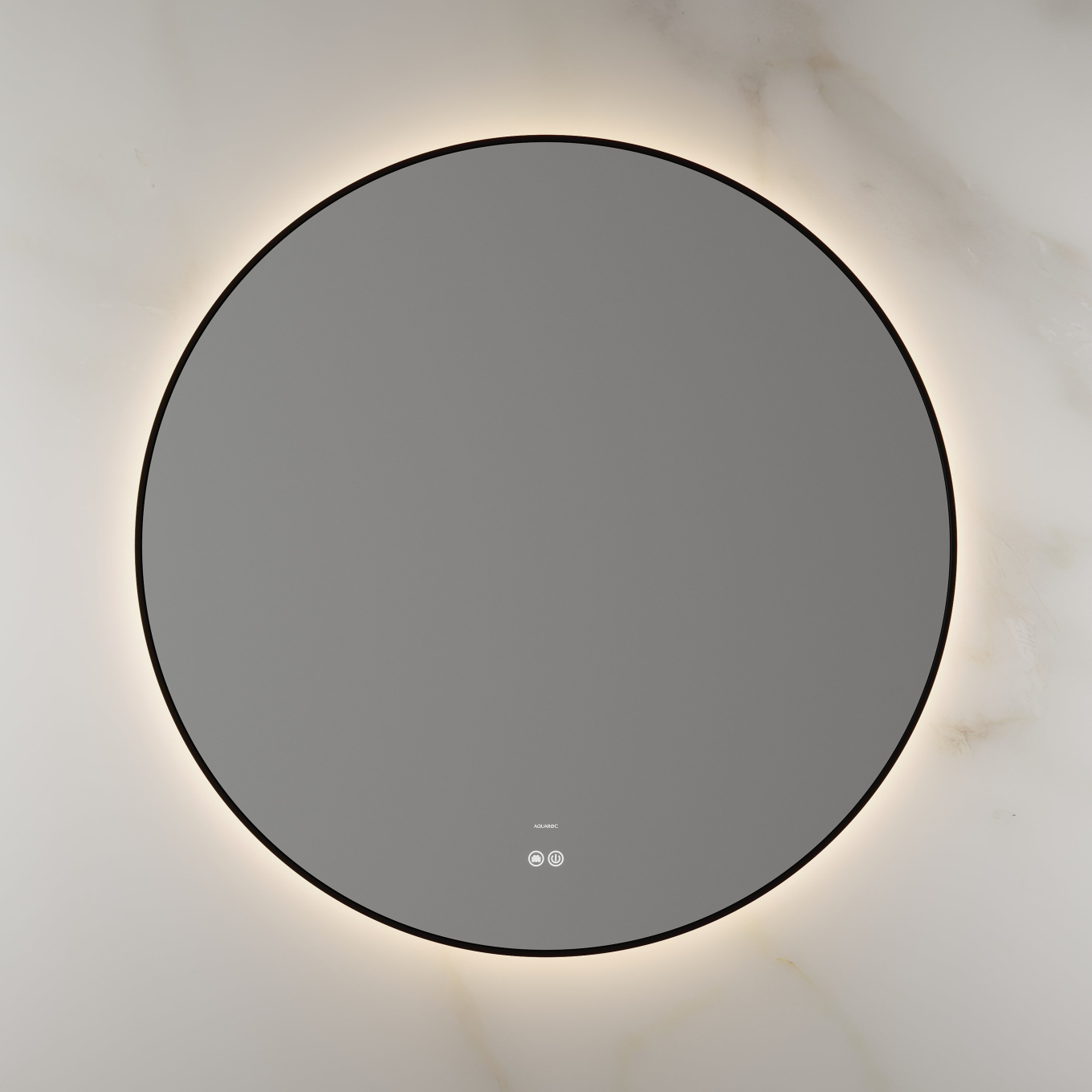 Lumiere Backlit & Demister Round Mirror 1000mm Matte Black