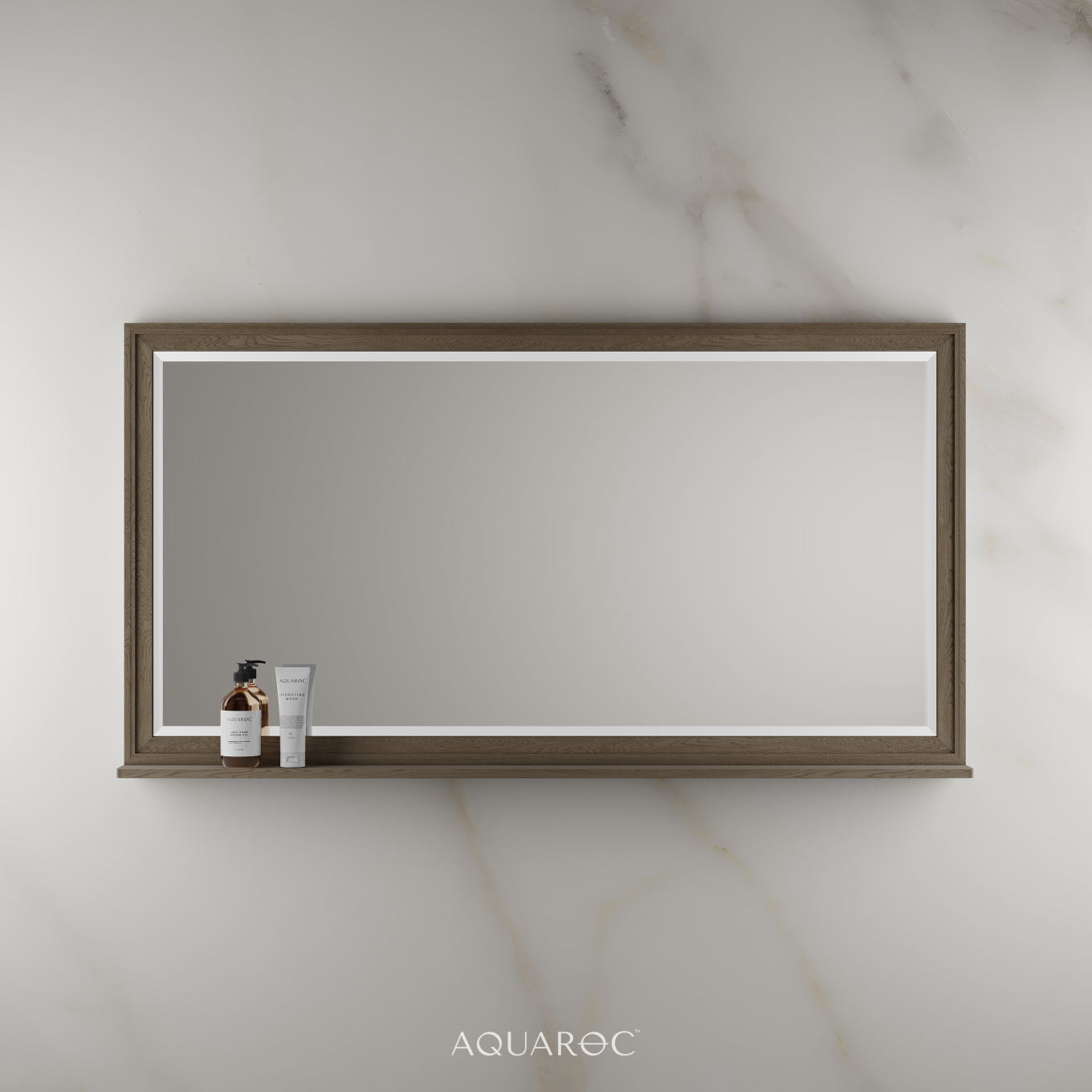 Hardwick Mirror & Integrated Shelf 1400mm Smoked Oak