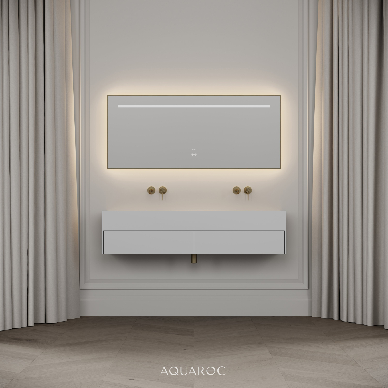 Nero Stone Double Vanity Unit 1400mm