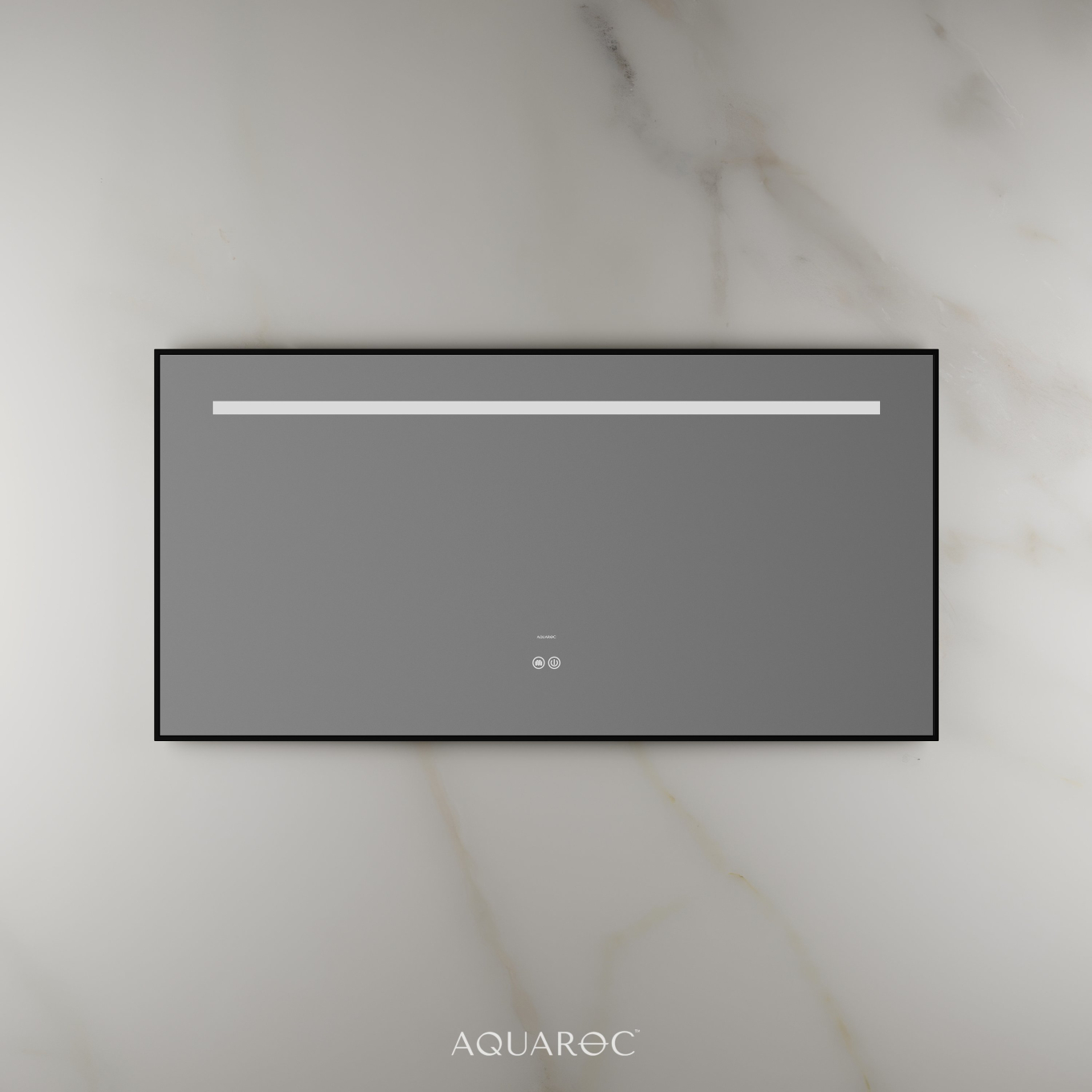Lumiere Backlit & Demister Rectangle Mirror 1200mm Matte Black