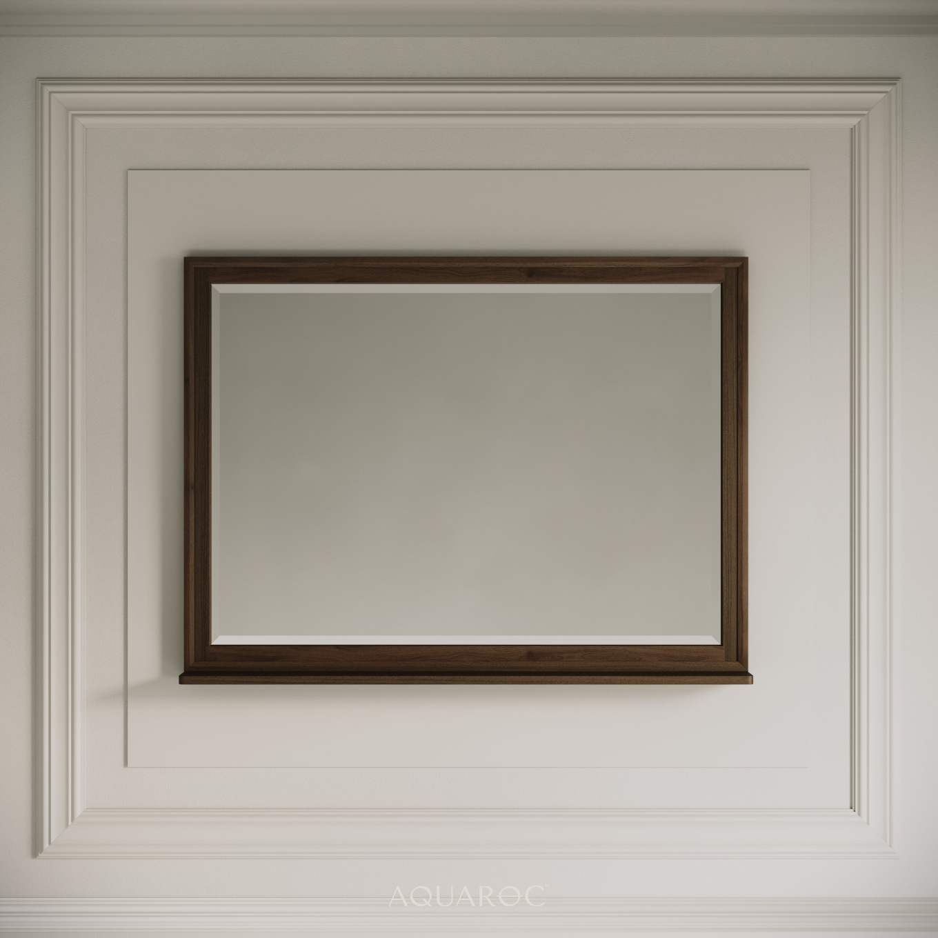 Hardwick Mirror & Integrated Shelf 1000mm Walnut