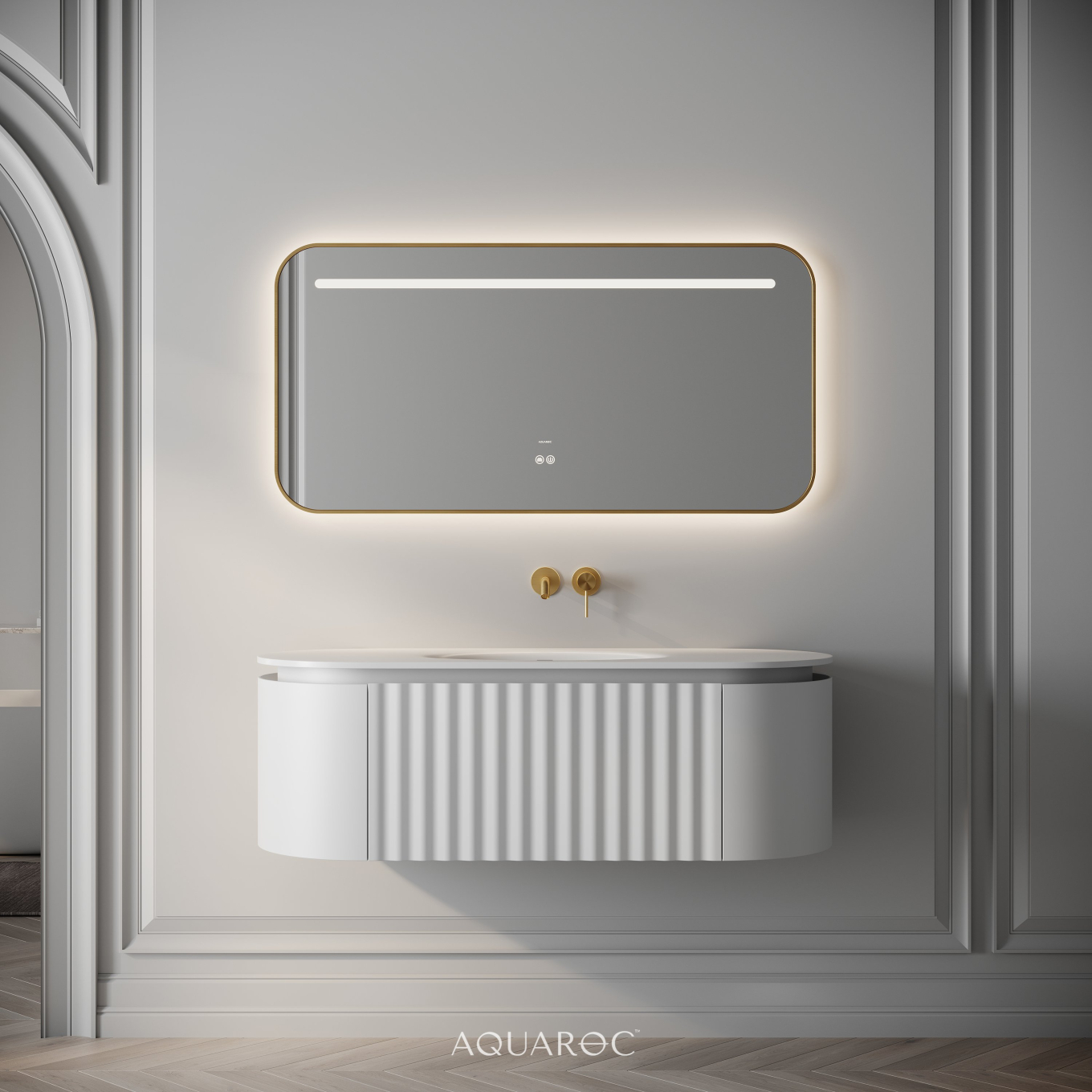 Belgravia Vanity Unit & Stone Basin 1200mm Matte White