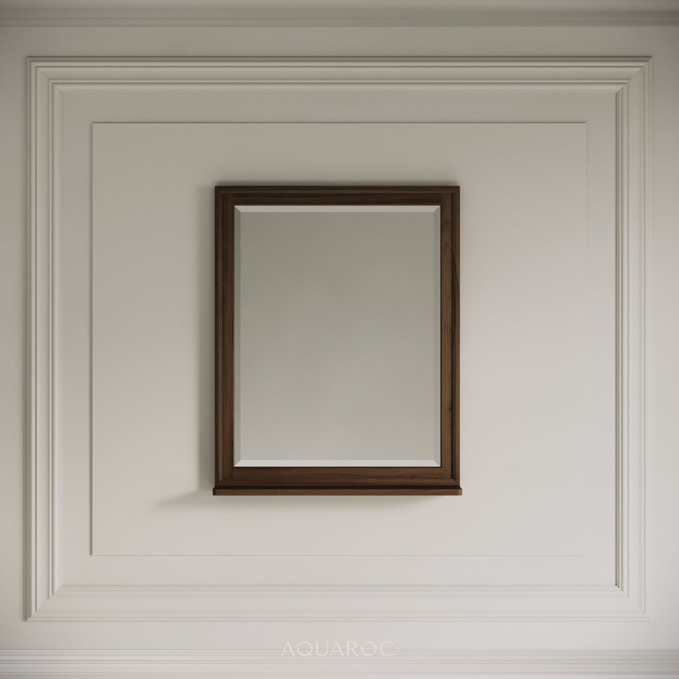Hardwick Mirror & Integrated Shelf 600mm Walnut