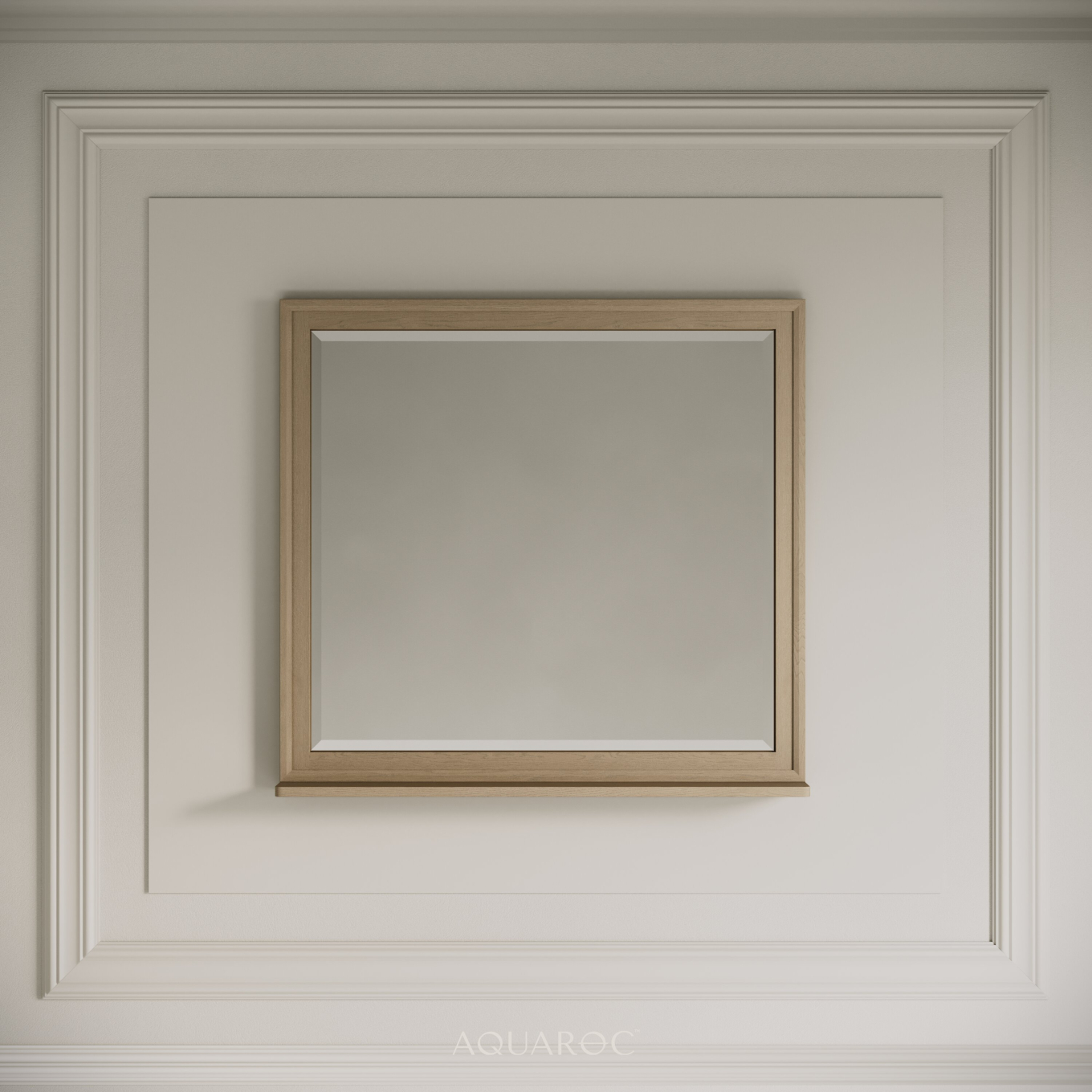 Hardwick Mirror & Integrated Shelf 800mm Natural Oak
