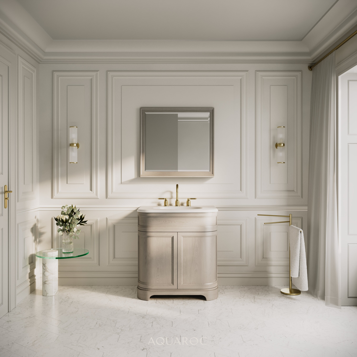 Hardwick Vanity Unit & Stone Basin 800mm Sabbia Grigio