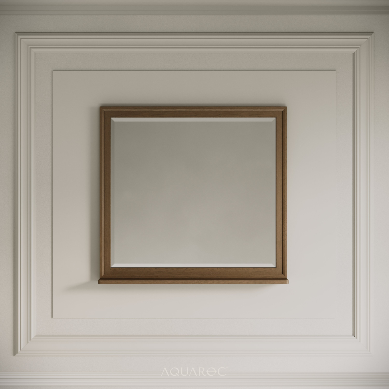 Hardwick Mirror & Integrated Shelf 800mm Smoked Oak