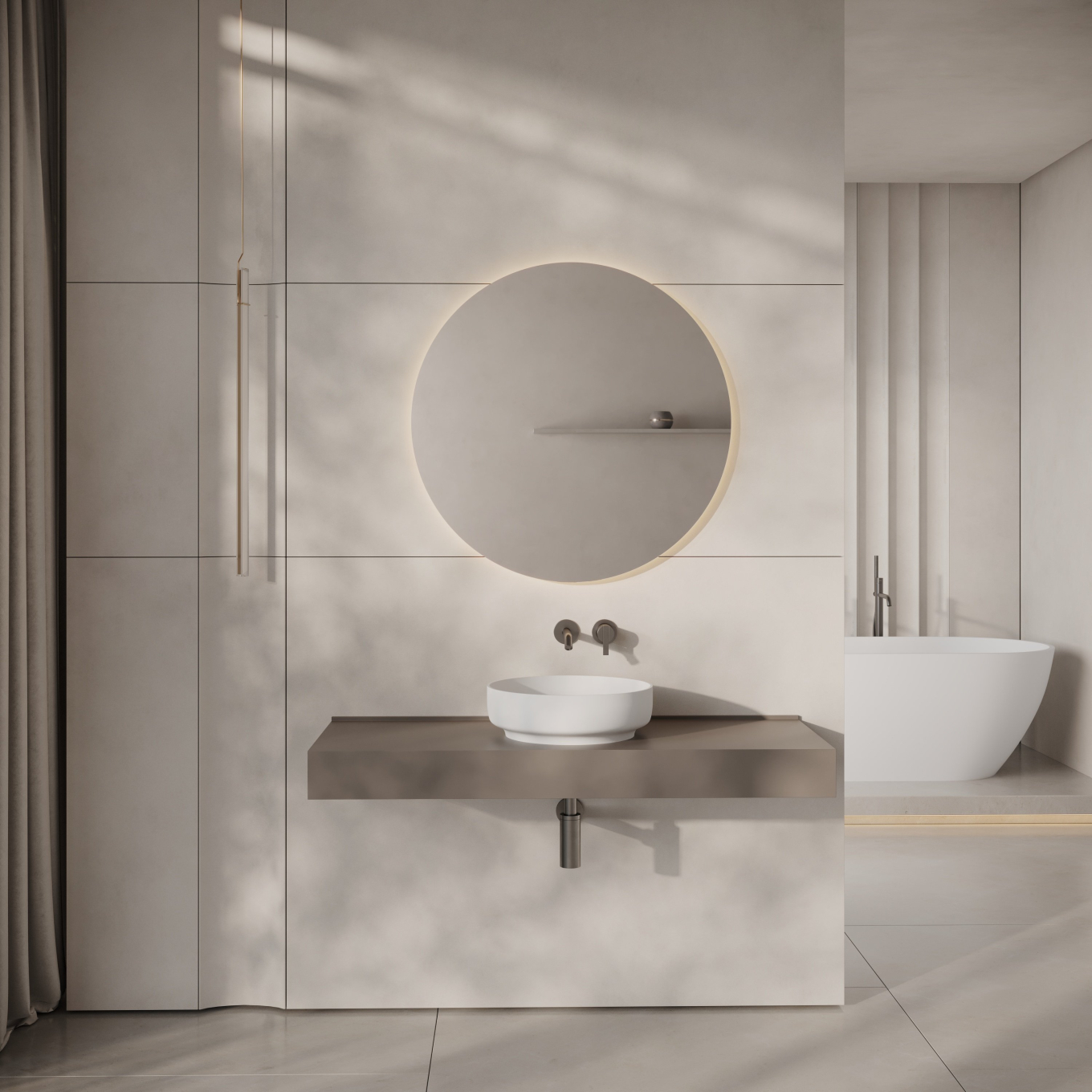 Soho Round Countertop Stone Basin 400mm