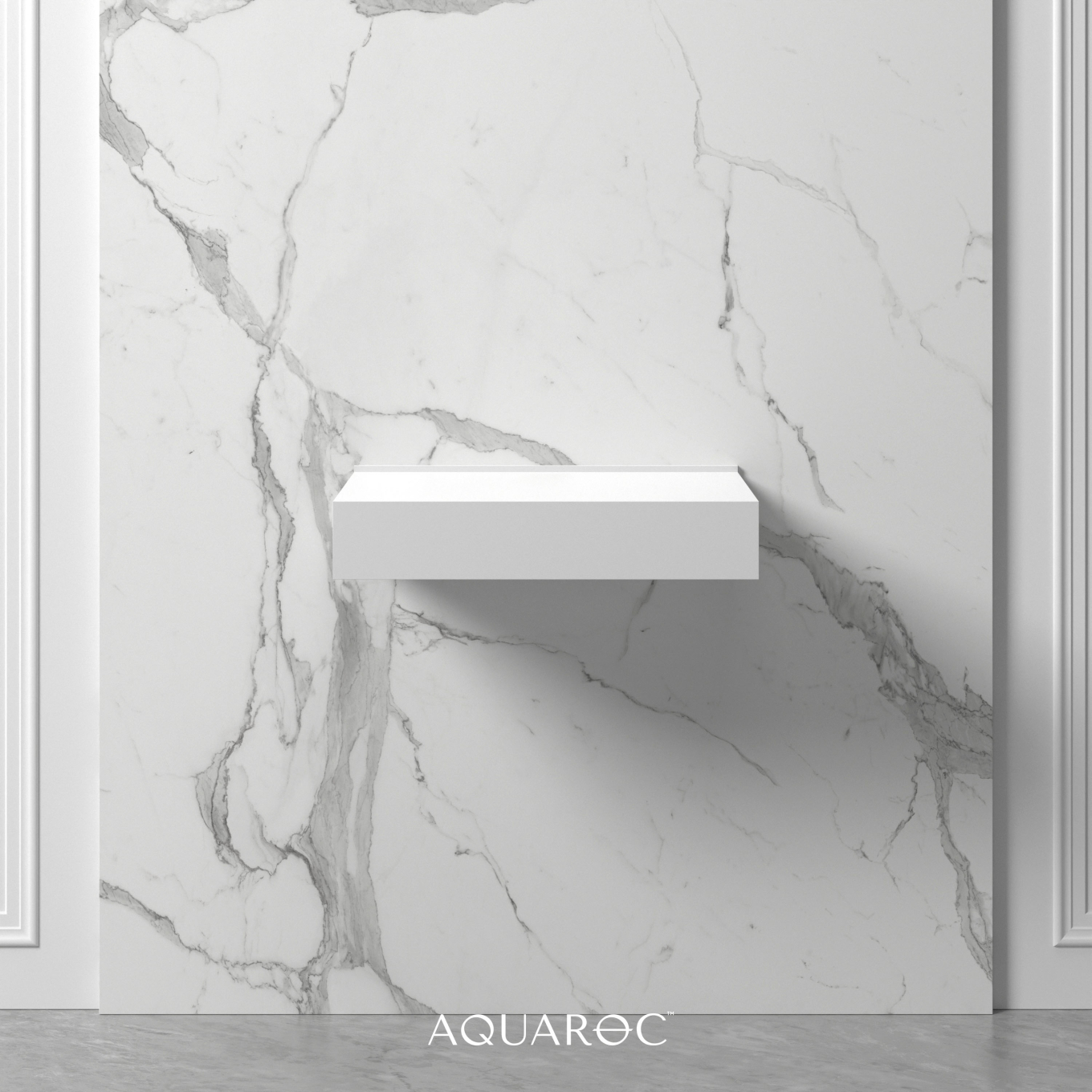 Wall Hung Stone Countertop Basin Shelf 600mm