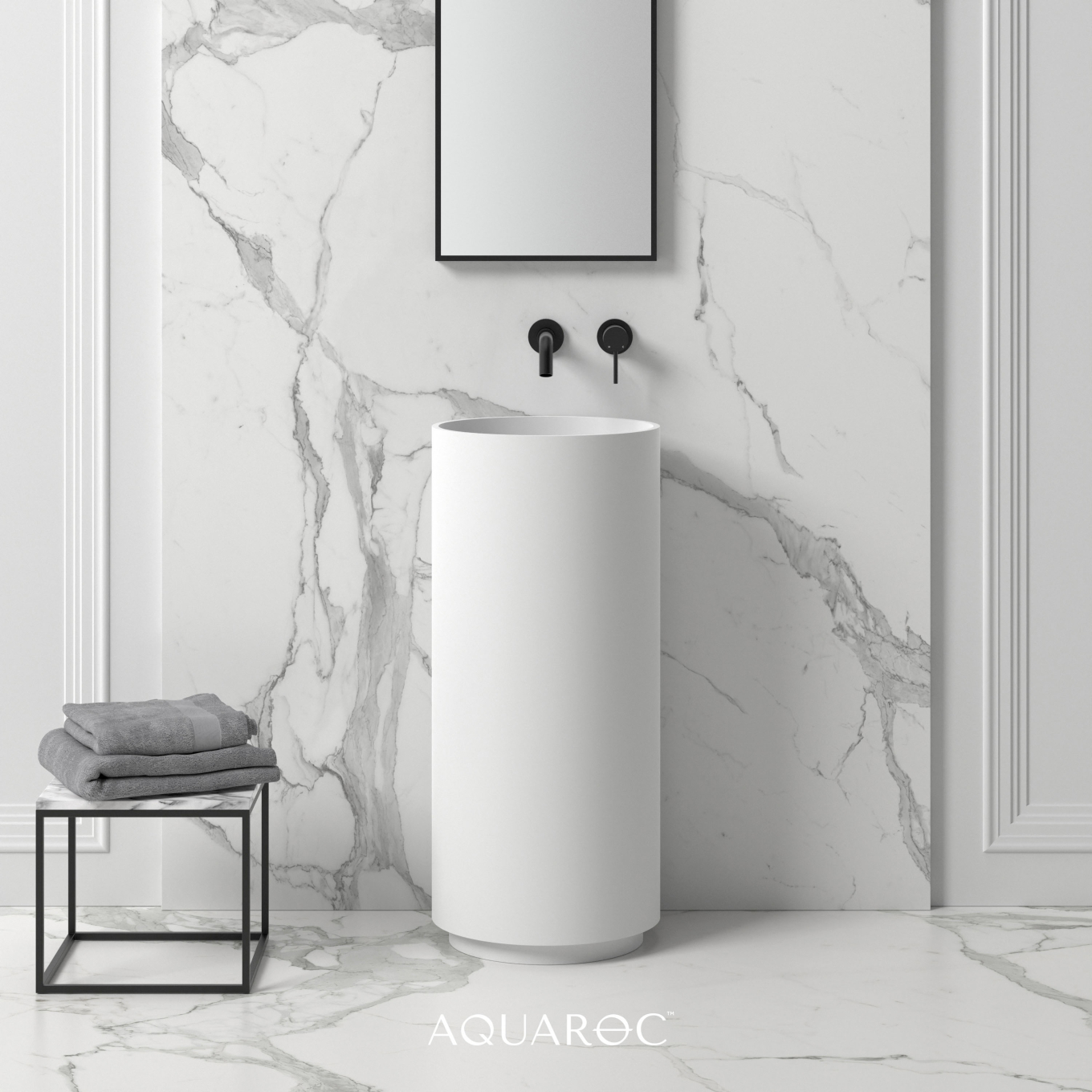 Circolo Freestanding Stone Basin 400mm
