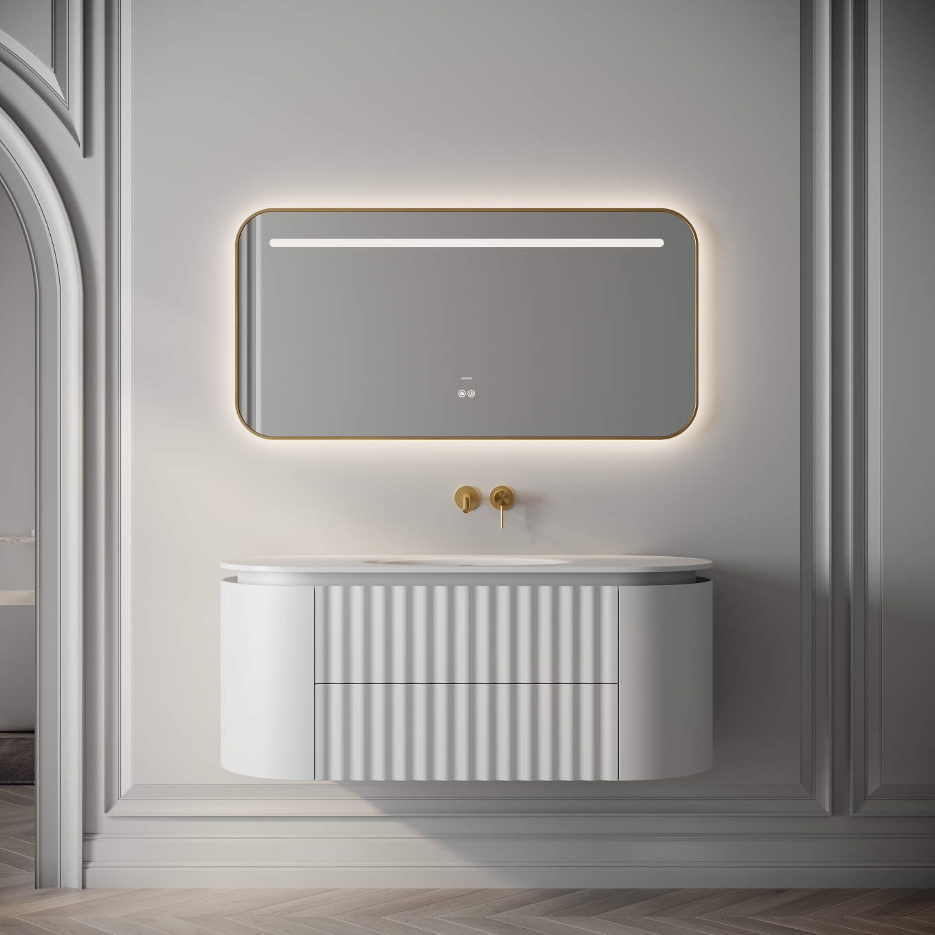 Belgravia II Vanity Unit & Stone Basin 1200mm Matte White