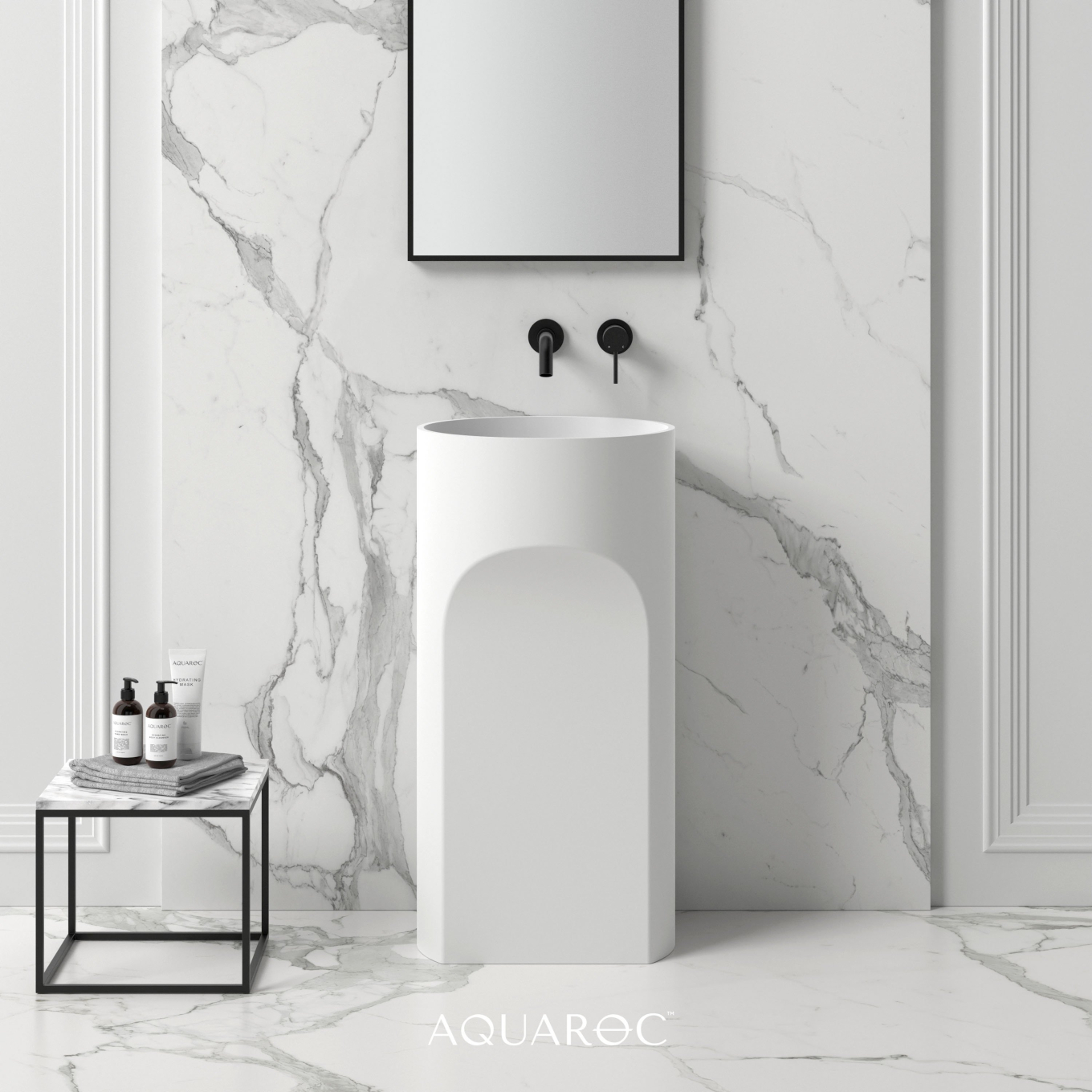 Apollo Freestanding Stone Basin 450mm