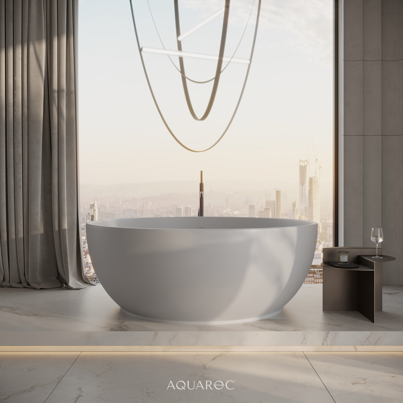 Olympia Freestanding Round Stone Bath 1500mm