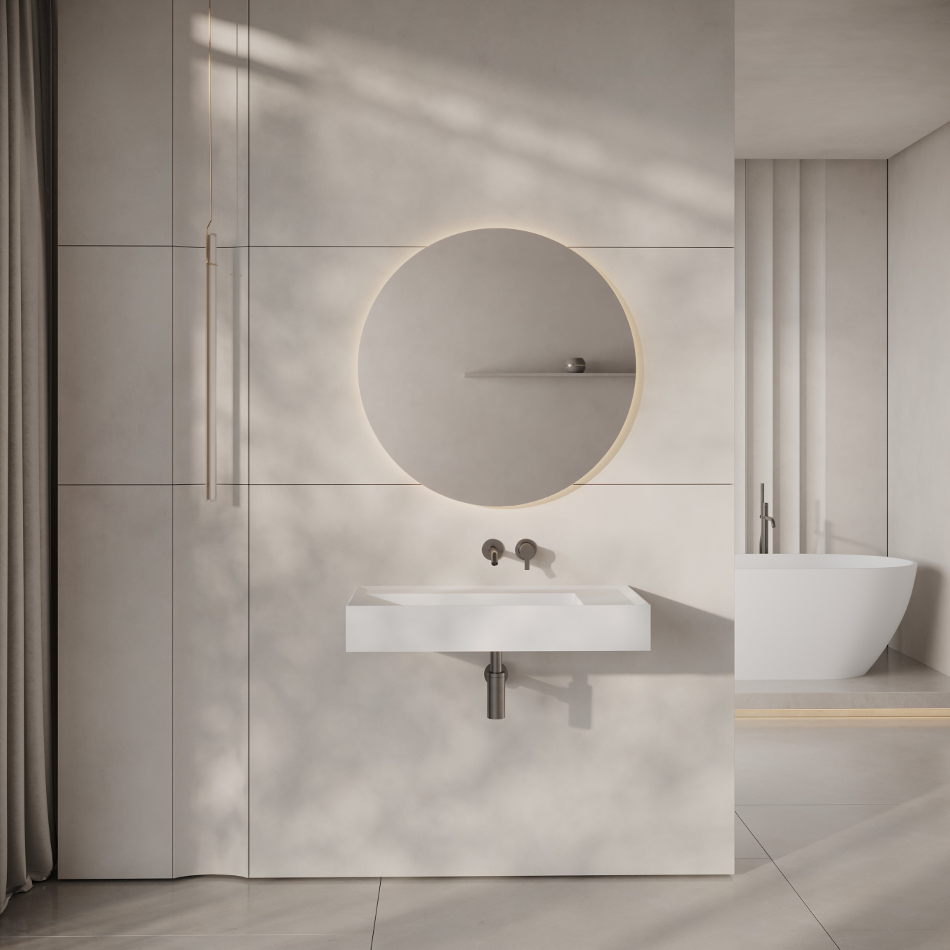 Aura Wall Hung Stone Basin 800mm