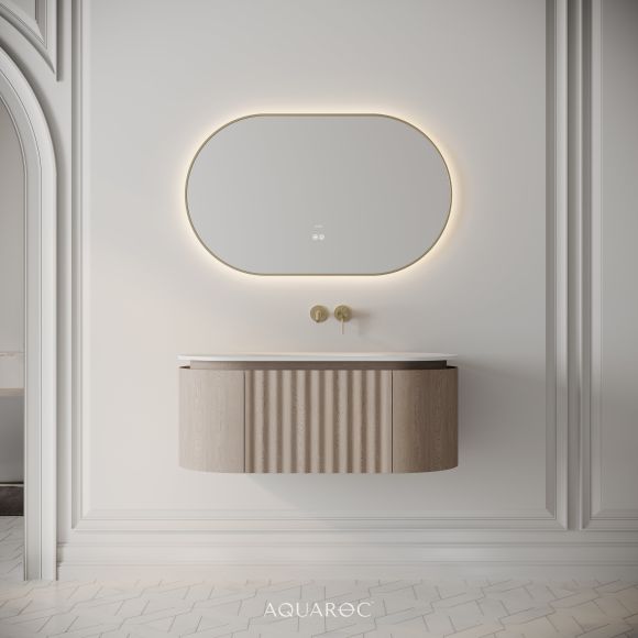 Belgravia Vanity Unit & Stone Basin 1000mm Natural Oak