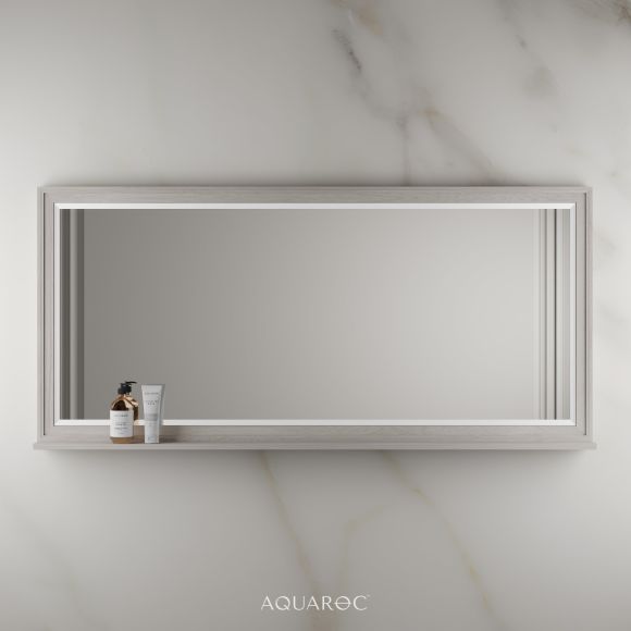 Hardwick Mirror & Integrated Shelf 1600mm Sabbia Grigio Oak