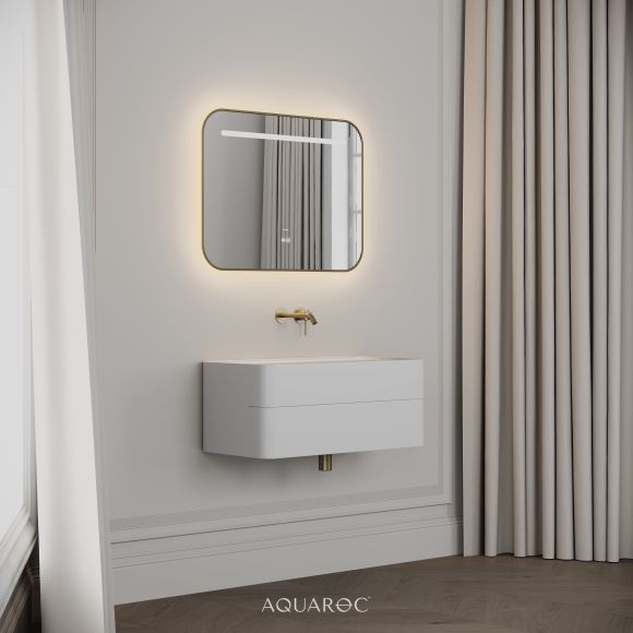 Nero Curved Stone Vanity Unit 800mm