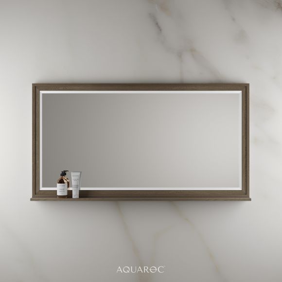Hardwick Mirror & Integrated Shelf 1400mm Smoked Oak