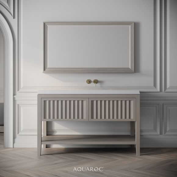 Belvedere Vanity Unit & Stone Basin 1200mm Sabbia Grigio Oak