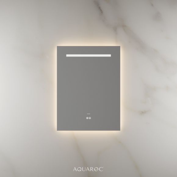 Lumiere Backlit & Demister Rectangle Mirror 600mm Frameless