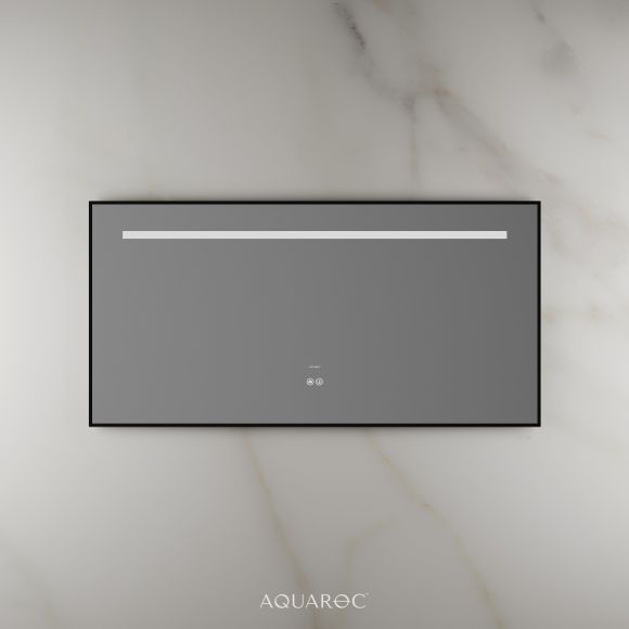 Lumiere Backlit & Demister Rectangle Mirror 1200mm Matte Black