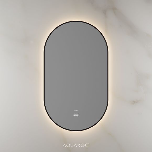 Lumiere Backlit & Demister Mirror 550mm Matte Black