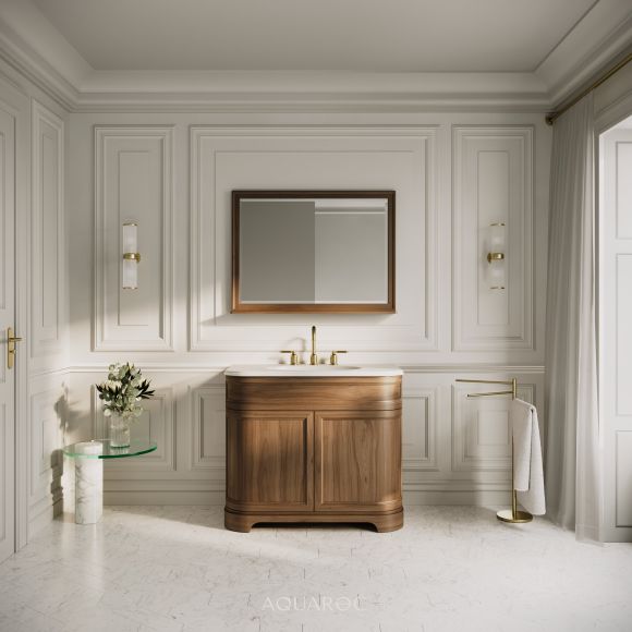Hardwick Vanity Unit & Stone Basin Walnut 1000mm