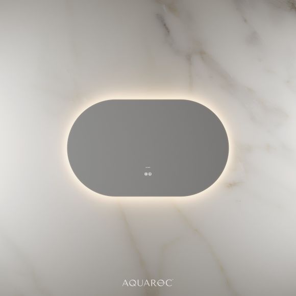 Lumiere Backlit & Demister Oval Mirror 1000mm Frameless