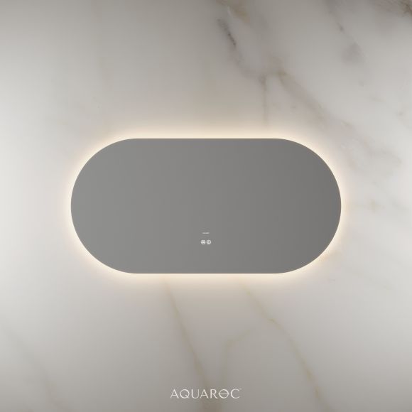Lumiere Backlit & Demister Oval Mirror 1200mm Frameless