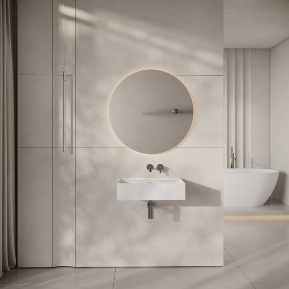 Neo Wall Hung Stone Basin 600mm