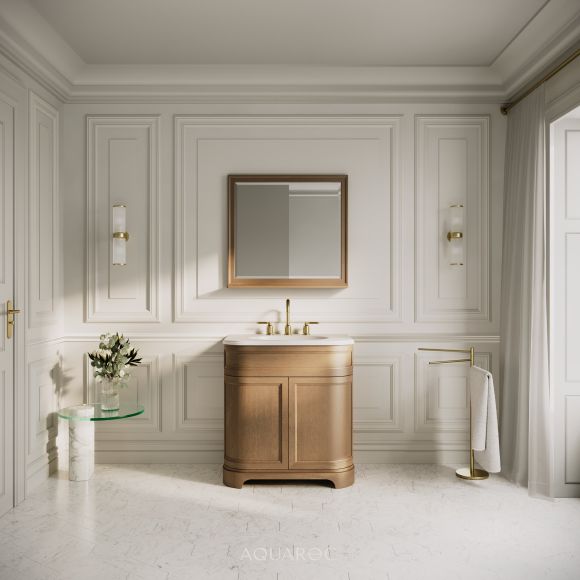 Hardwick Vanity Unit & Stone Basin 800mm Smoked Oak